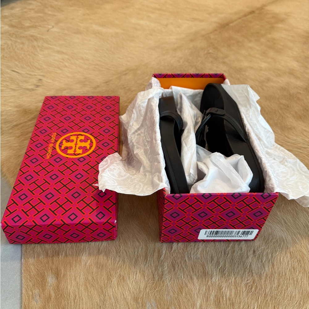 Tory Burch Black Miller Cloud Sandals - Picture 8 of 9